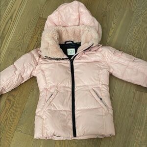 S13 Girls Faux fur trim down Puffer